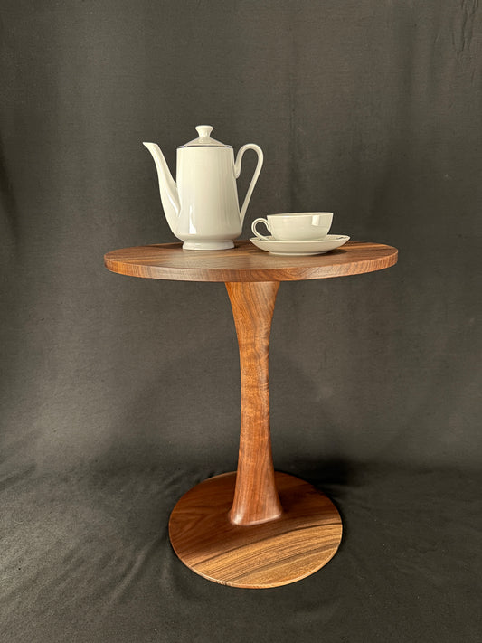 Hand Carved Black Walnut Display Table