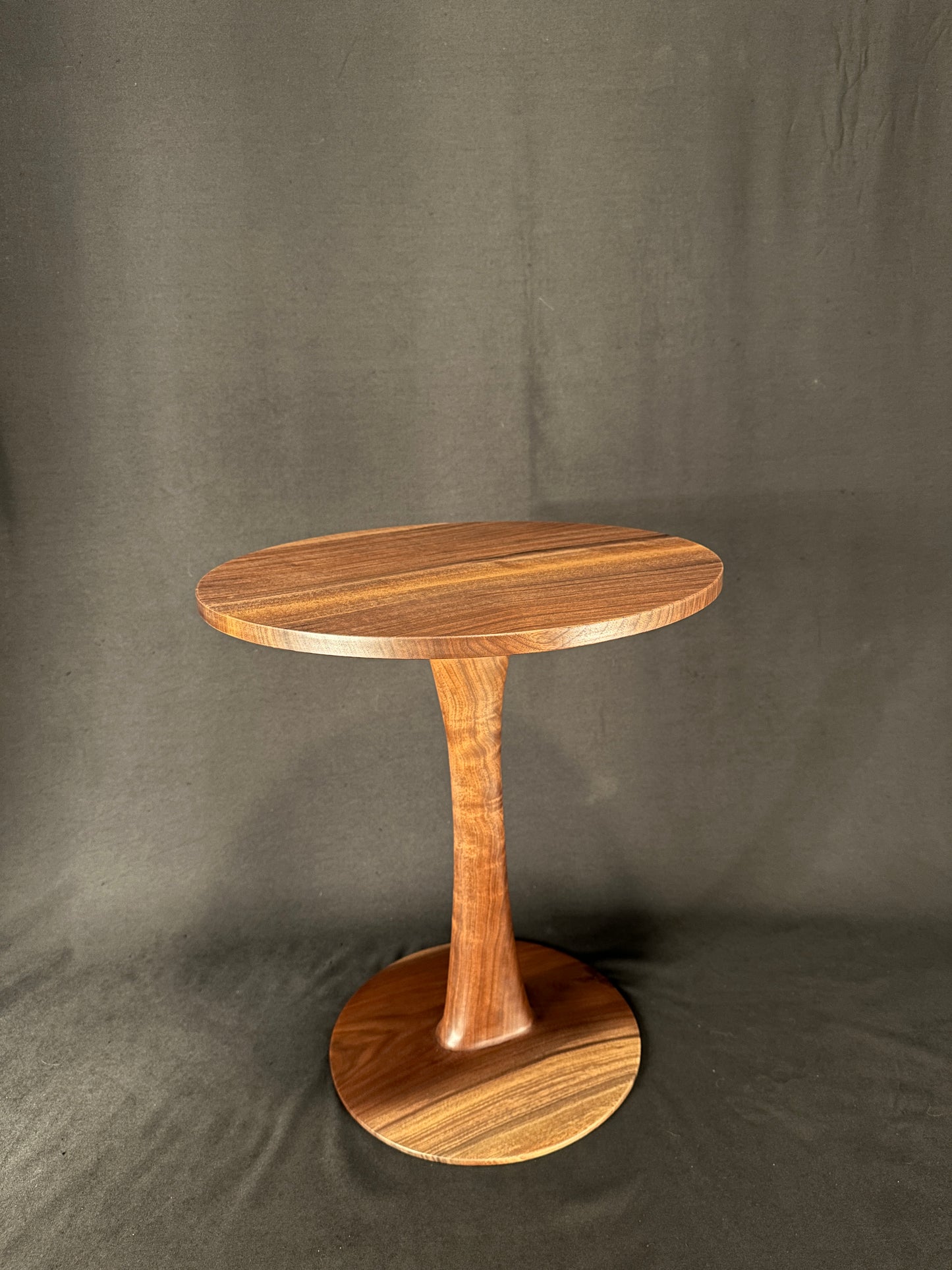 Hand Carved Black Walnut Display Table