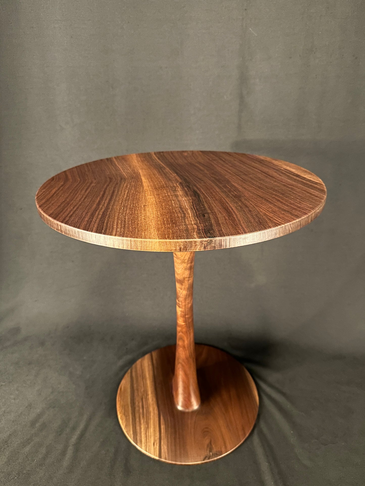 Hand Carved Black Walnut Display Table