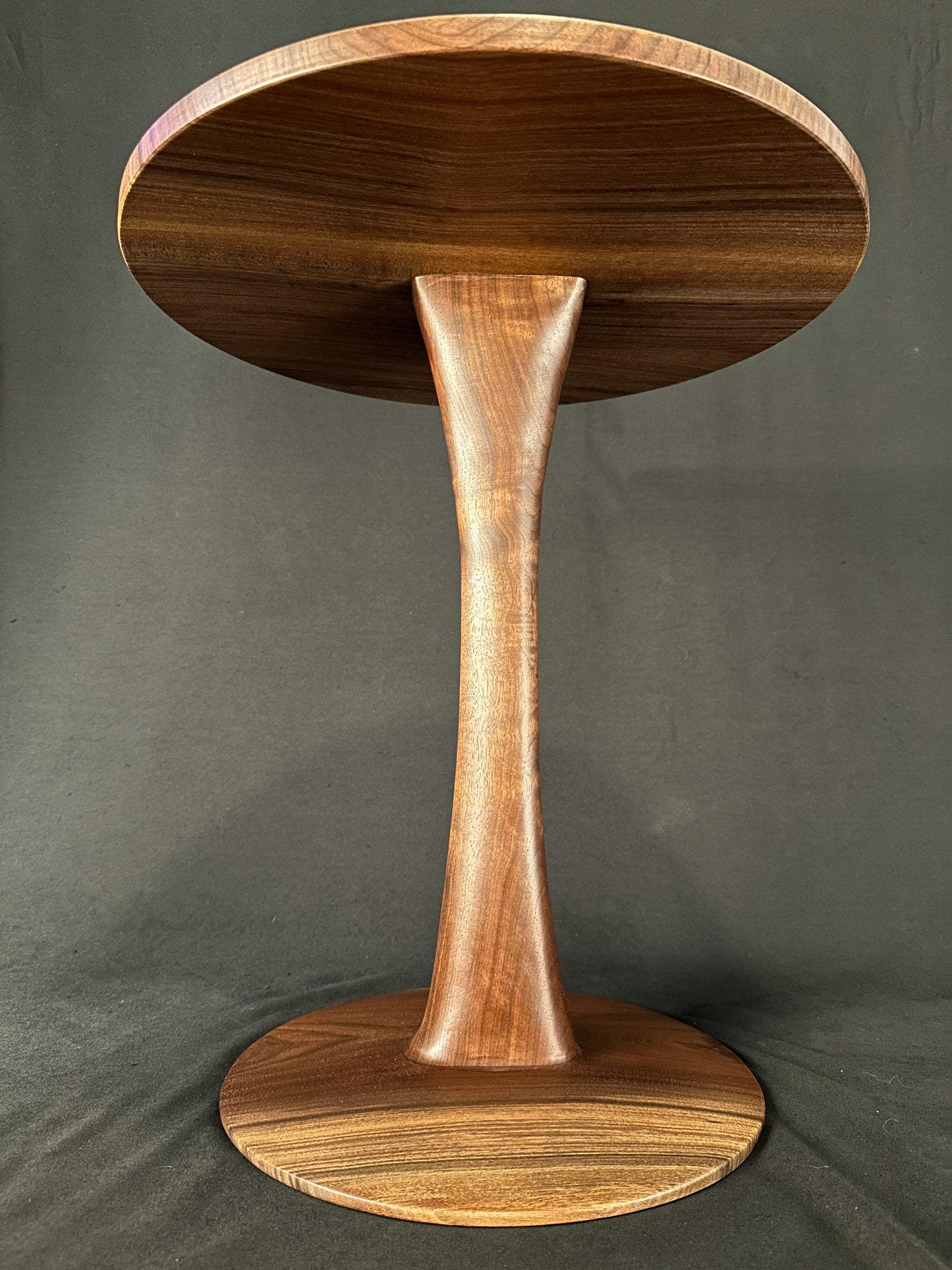 Hand Carved Black Walnut Display Table