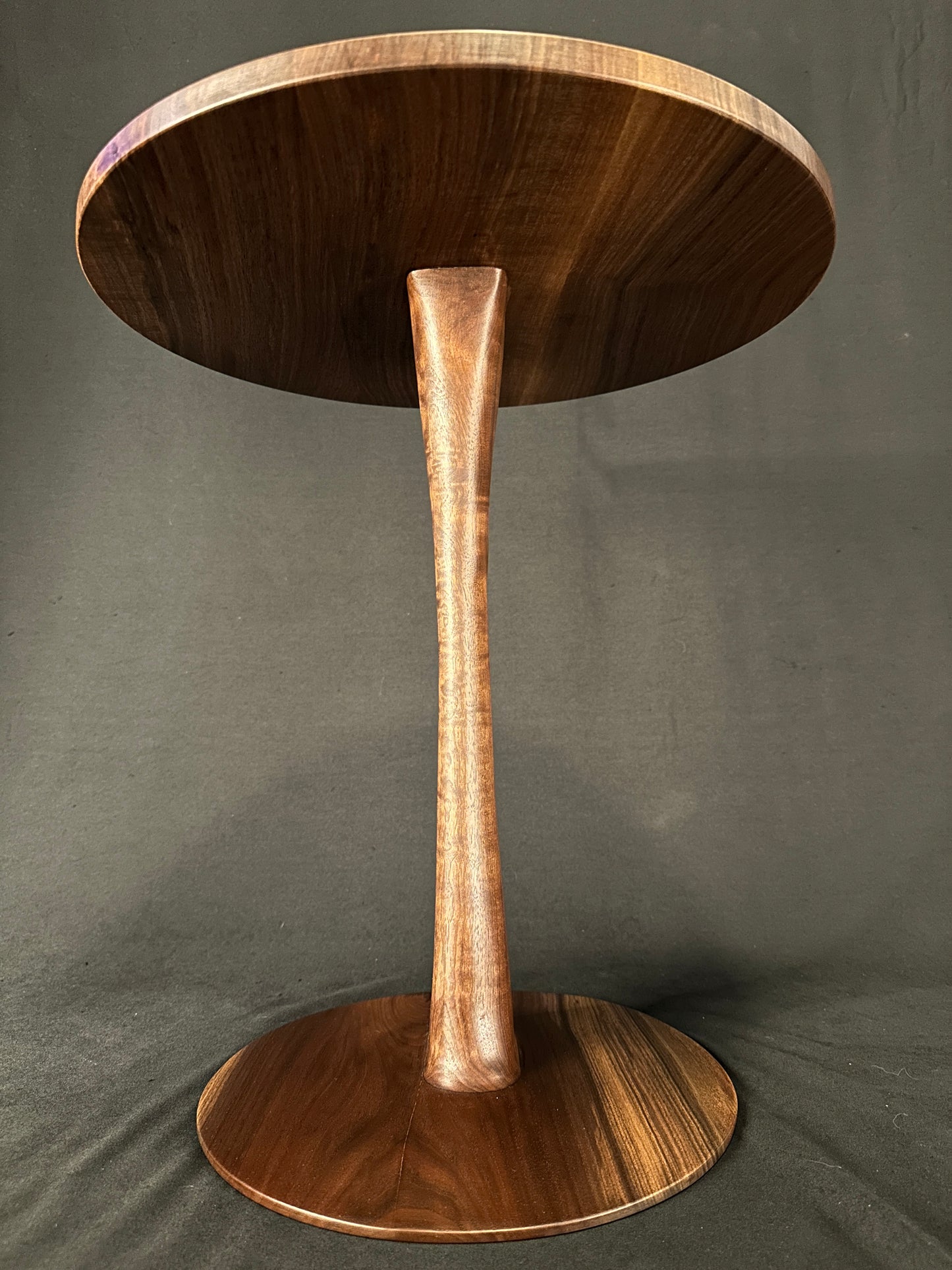 Hand Carved Black Walnut Display Table