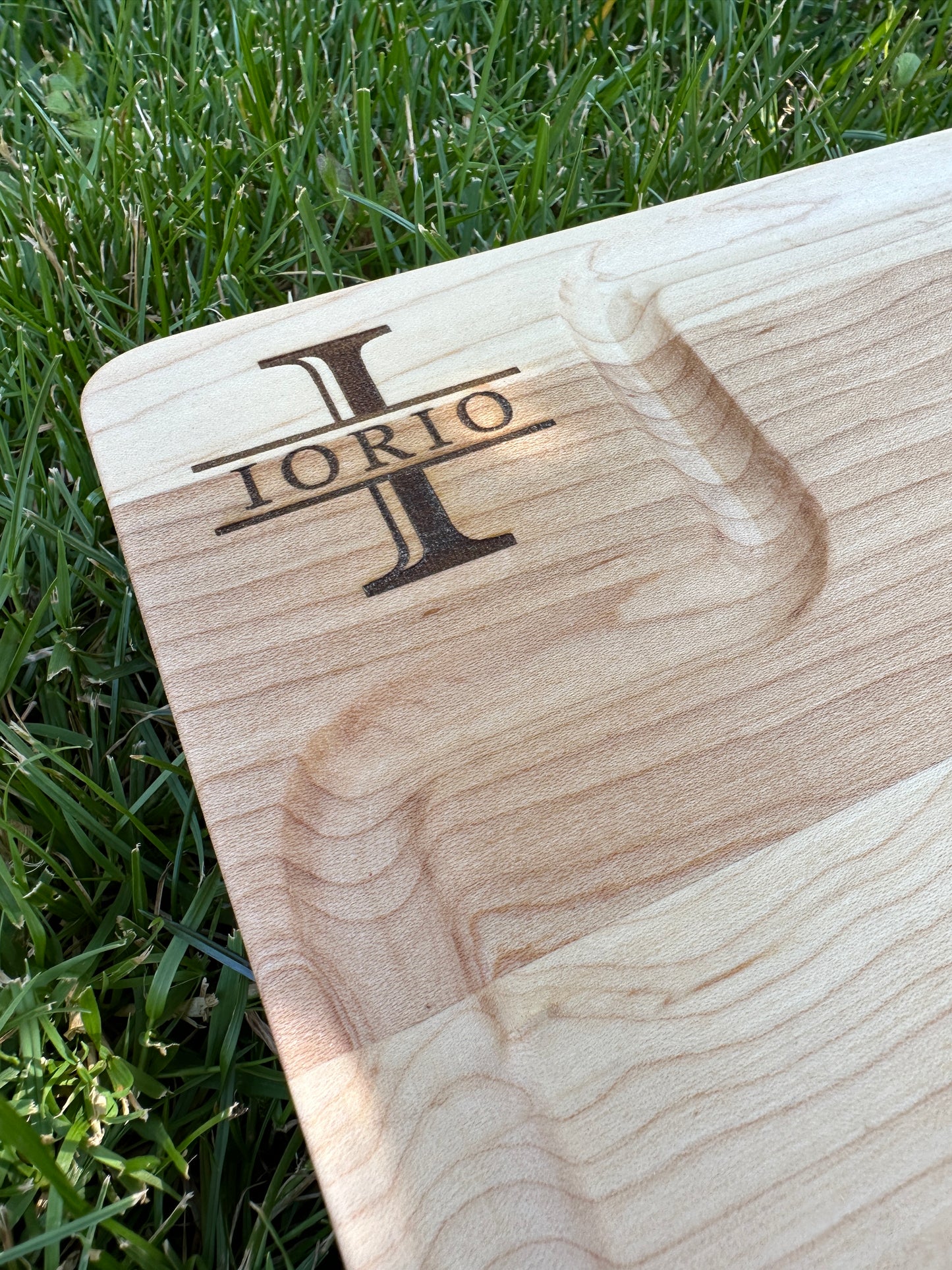 Custom Hardwood Cutting Board, Spoon, and Spoon Rest - Personalized Wedding or Housewarming Gift
