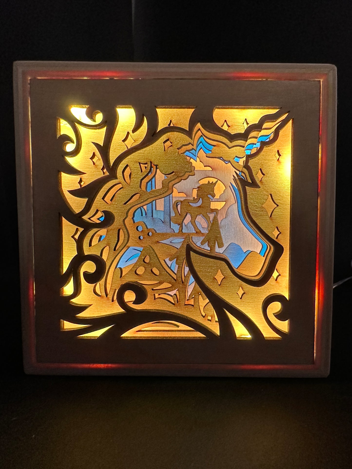 Layered Wooden Light Box